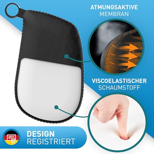 FLIPLINE Kopfstütze Auto Kinder Schwarze Nähte - Bequemes Reisefeeling für Kinder & Erwachsene - Installation in 2 Minuten ohne Schraubenzieher - Nackenstütze Nackenkissen Autokissen Auto Nackenkissen