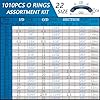 ZDBB 1010 Pcs Rubber O Rings Kit 22 Size Universal O-Ring Assortment Set for Automotive Faucet Pressure Washers Plumbing Sealing Repair,Air or Gas Connections,Resist Oil and Heat #1