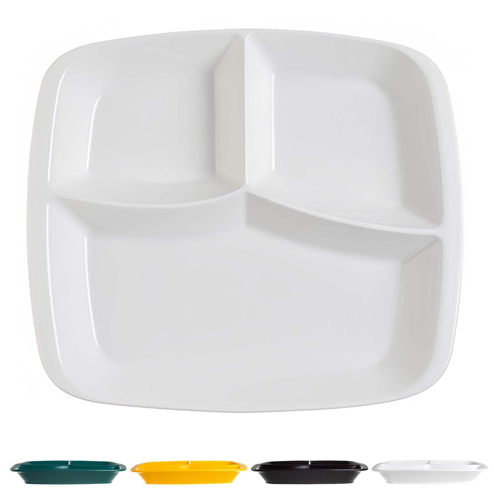 Piatto Per Controllo Porzioni In Ceramica 28 Cm – Diviso In 3 Sezioni (25% Cereali, 25% Proteine, 50% Frutta/Verdura), Adatto A Microonde E Lavastoviglie