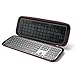 RAIACE Custodia da Viaggio Rigida per Chiavi MX Logitech Tastiera illuminata Wireless avanzata, Custodia - Nero (Fodera Nero)