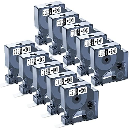 Dymo D1 Compatible 45013 (S0720530 ) tape zwart op wit 12 mm x 7 m