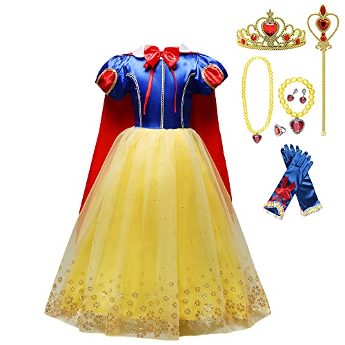 Image of Dressy Daisy Girls' Princess Snow White Costume Fancy Dresses Up Halloween Party