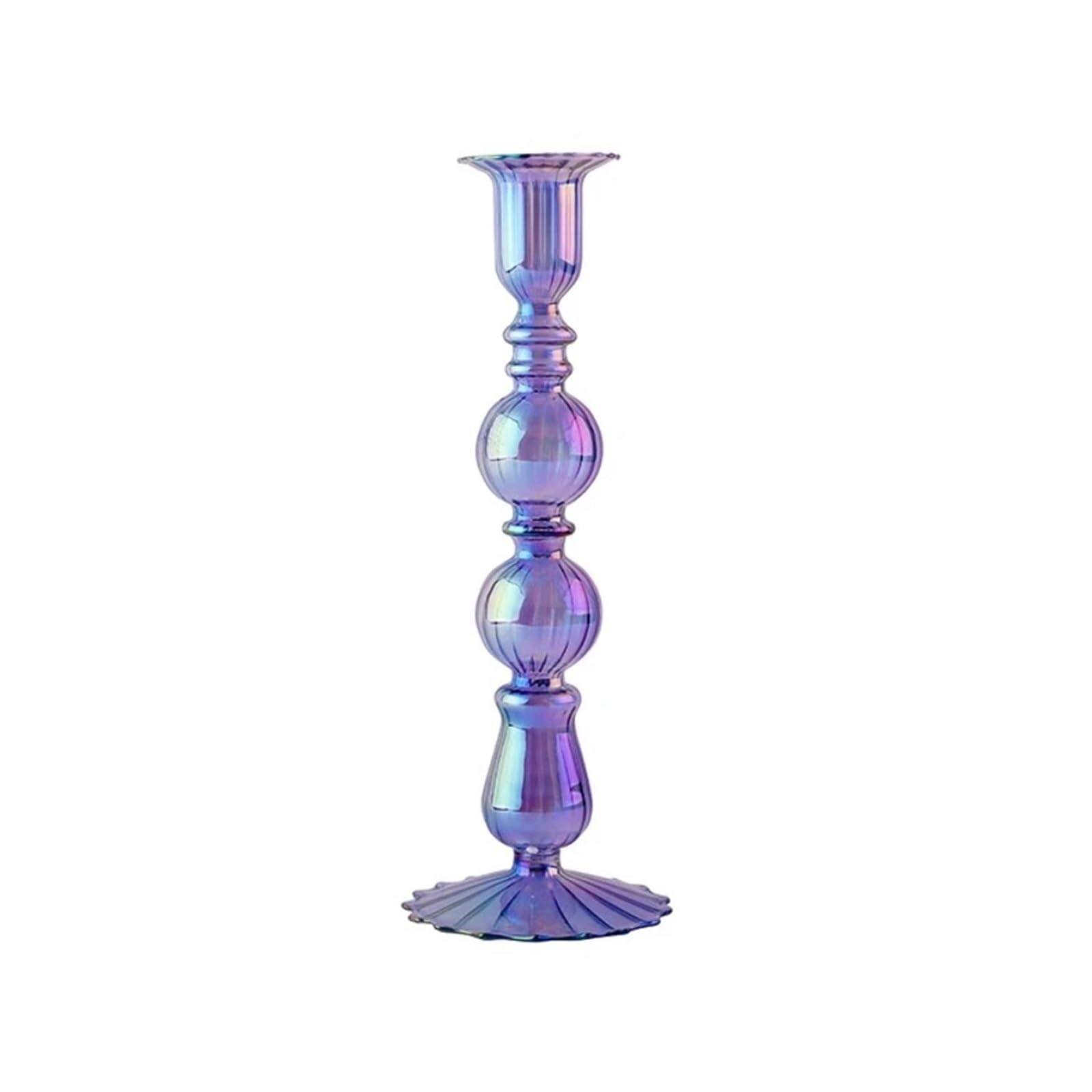 Candle Holders Retro Candlesticks Taper Candle Holders Tall Decoration Party Glass Vase Home Decor Wedding(Color a,STYLE3)