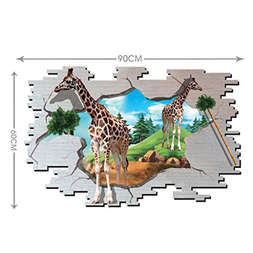 GRH 3D Pegatinas de Pared Pegatinas de Suelo Dormitorio Sala de baño Cuarto de baño Decoraciones pegajosas Pegatinas Colgantes Pegatinas (Color : B)