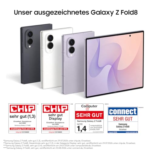 Samsung Galaxy Z Fold8 Smartphone, 256 GB Speicher, 12 GB RAM, Graphite
