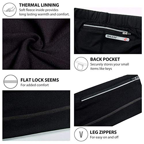 image for BALEAF Women's Thermal Fleece Running Pants Cycling Tights Cold Weathe