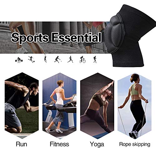 Image of Electomania 1 Pair Knee Pads Thick Sponge Collision Avoidance Kneeling Kneepad Outdoor Climbing Sports Riding Protector Protection (Black)