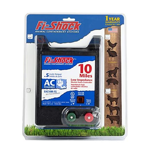 Fi-Shock EAC10M-FS 10-Mile AC Low Impedance Electric Fence Energizer
