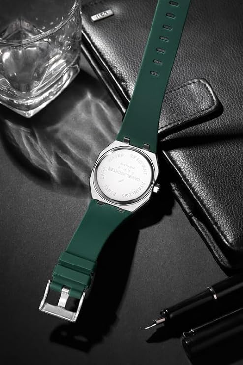 Image of Daniel Hechter Paris Monceau Collection Analoge Watch for Men with Textured Octagone Dial and Silicon Strap-DHM1008