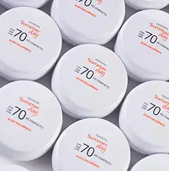 SUMMER DAY Protetor Solar Mineral em Pó Compacto, FPS 70, Pele Média, Antienvelhecimento 10g