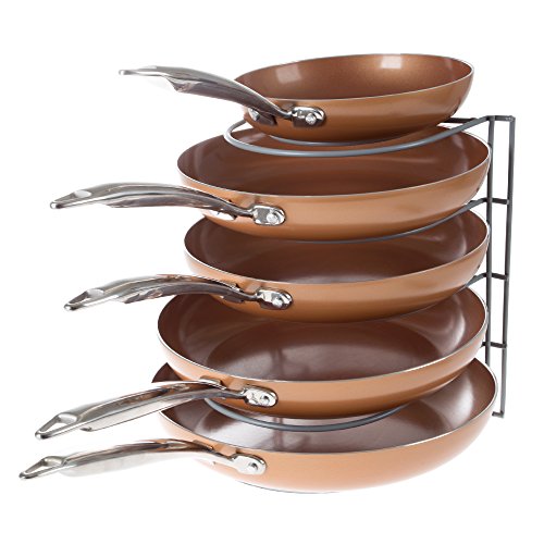 Kitchen Cabinet Pot, Pan And Lid Organizer And Holder- Iron Storage Pantry Rack Shelf For Pots And Pans, Houseware, Bakeware And More By Lavish Home #TOP3
