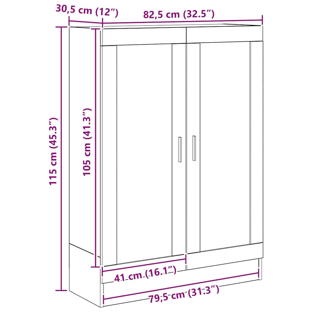 vidaXL Libreria Rovere Artigianale 82,5x30,5x115 cm in Truciolato