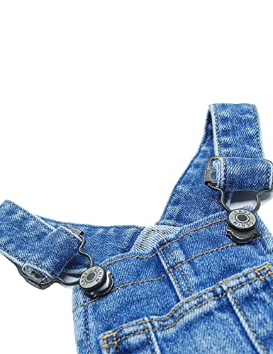 KIDSCOOL SPACE Denim Overalls,Baby Little Big Kids Hammer Loop on Jeans Dungarees Pants3