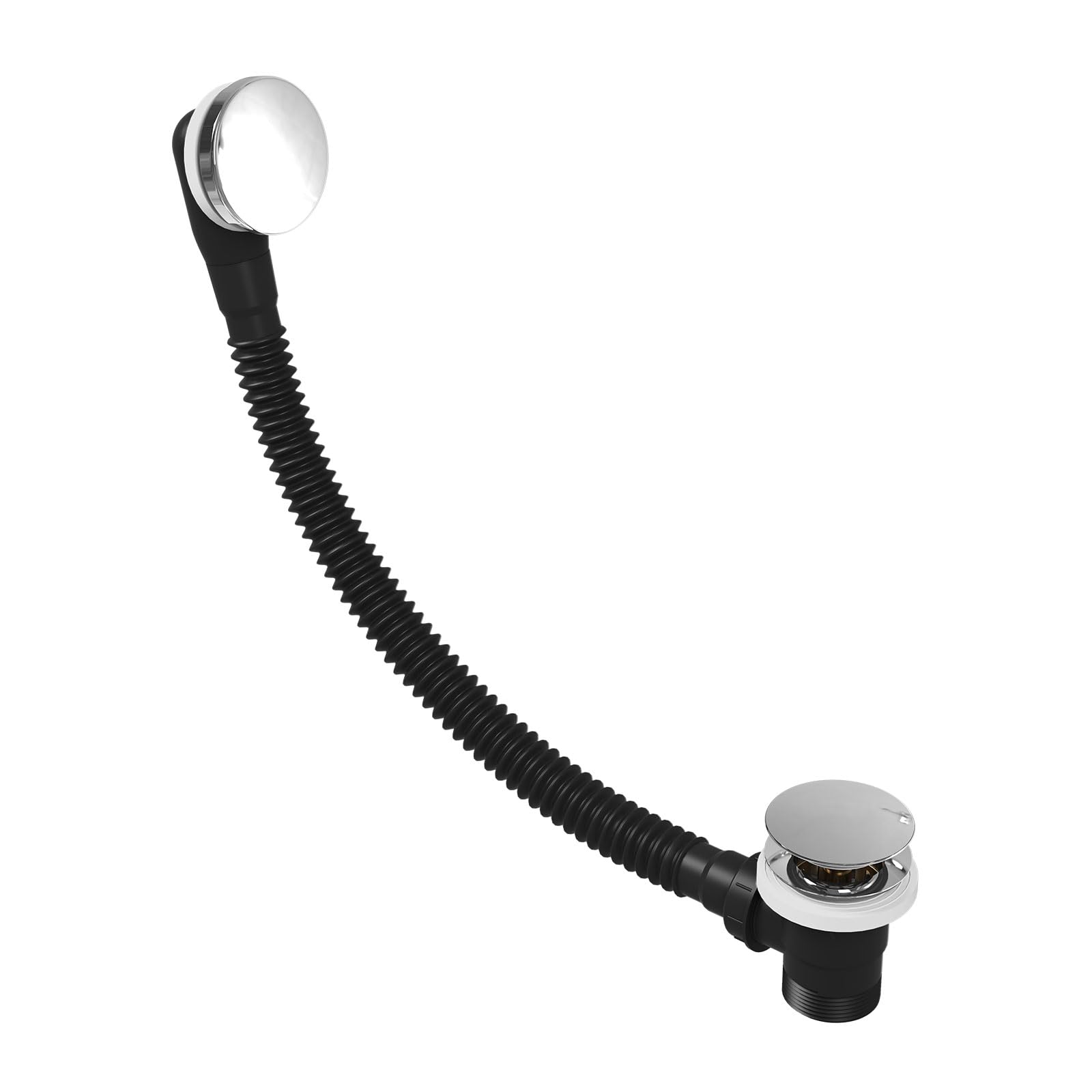 Flode Easy Clean Push Button Pop Up Bath Waste & Overflow (Chrome)