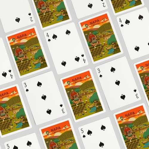 Lantern Press Napa California, Geométrico, 52 Cartas Poker miniatura 4