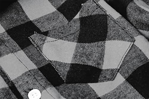 Image of Betusline Boy and Men Button Down Plaid Shirt