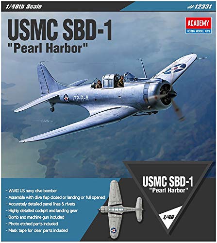 Academy 12331 USMC SBD-1 Dauntless 'Pearl Harbor' 1/48 Scale Plastic Model Kit - Image 3