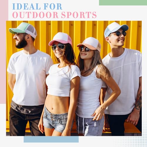 Image of 40 Pack Sublimation Blank Trucker Hat Bulk Wholesale Mesh Baseball Cap for Women Men DIY Hat Bar Party