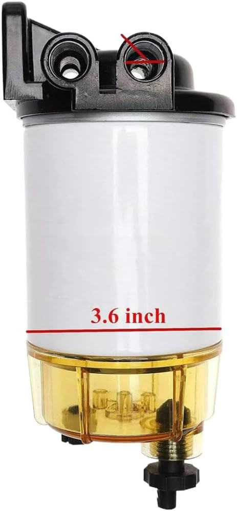 Fuel Water Separator Filter Assembly S3213 10 Micron SFC-19120-1 Compatible With Outboard Racor Engine Boat