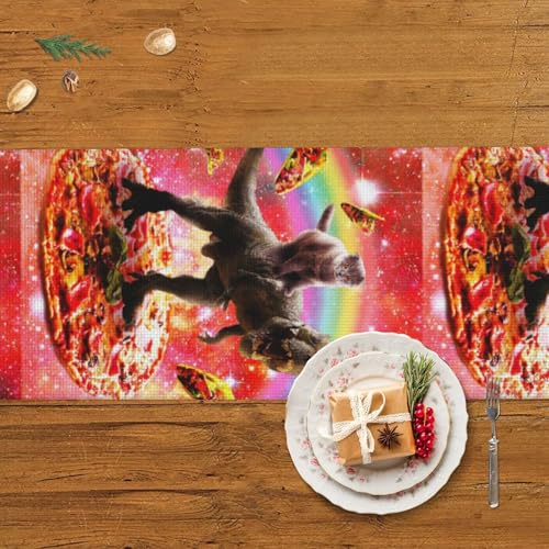 Décoration de table anniversaire et mariage : chemin de table chat - 6