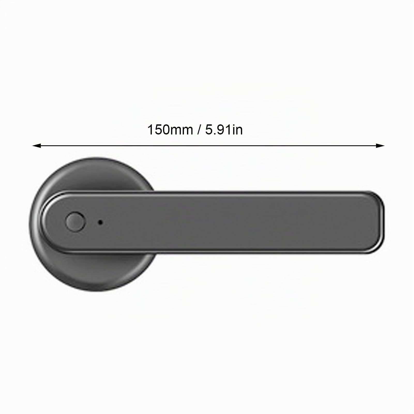 Manija de Puerta Inteligente, Cerradura con Huella Digital, Contraseña Electrónica para Puerta de Habitación, Cerradura de Identificación Digital, Seguridad para Puerta Interior, de Apertura sin