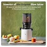 Hurom H320 Slow Juicer, White | Self-Feeding Cold Press Juice Machine for Vegetables and Fruit | High Yield | BPA Free | 500ml (16.90z) Chamber | Slow Squeeze | Easy to Clean - Image 2