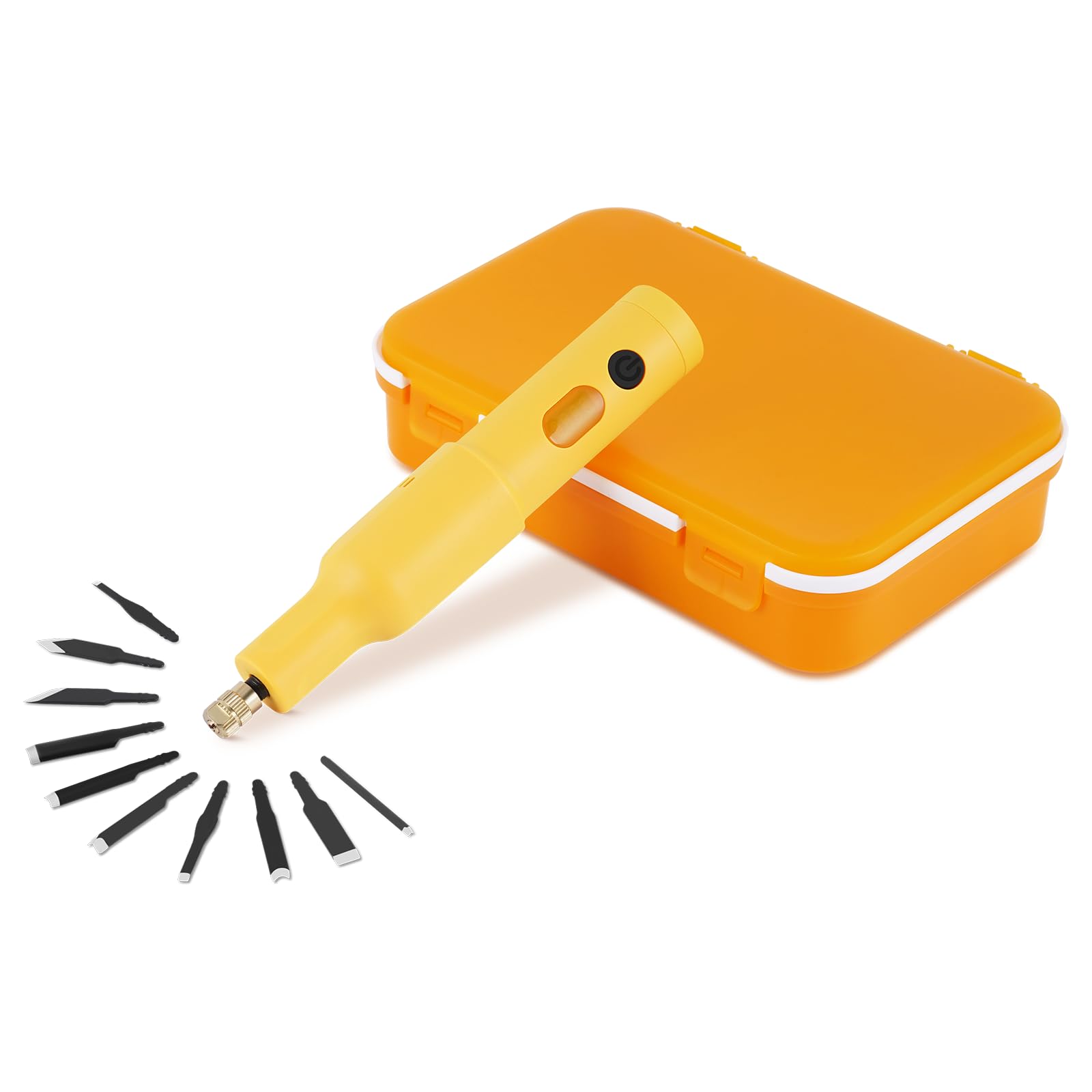 YUCHENGTECH Electric Wood Chisel Carving Tool Electric Woodworking Carving Chisel Tools with 20 Blades
