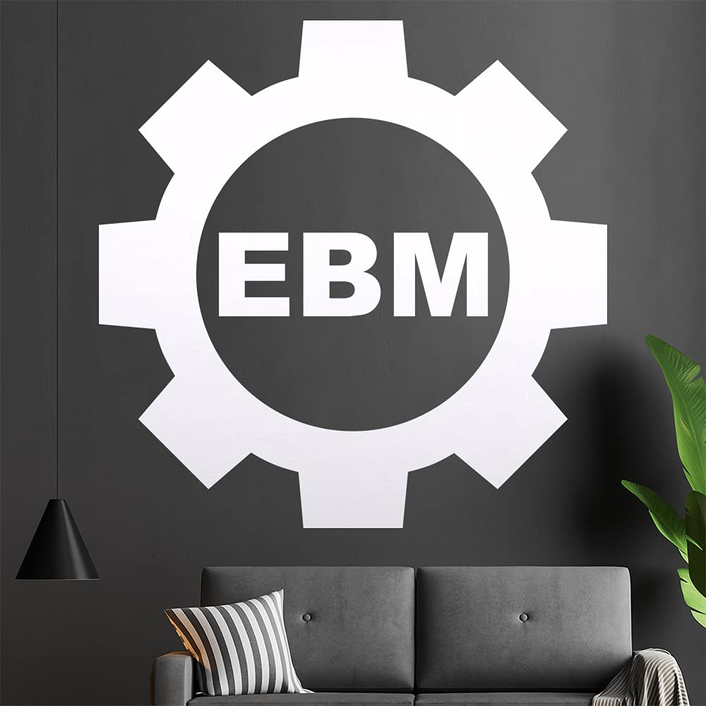 Adesivo Murale Kiwistar EBM – 40x40 Cm – Nero – Rimovibile Per Pareti, Vetro, Metallo - 3