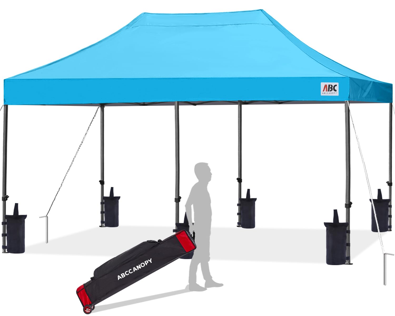ABCCANOPY Patio Pop Up Canopy Tent 10x20 Commercial-Series(Sky Blue)