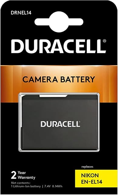 Duracell Premium Analog Nikon EN-EL14 Battery D3100 D3200 D5100 D5200 7.4V 1150mAh