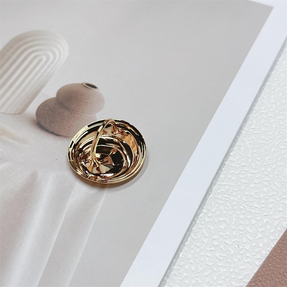 OIDIMS Chunky Vortex Wrap Open Rings for Women Gold-Tone Plated Thick Dome High Polished Statement Adjustable Simple Geometric Fingers Thumb Stackable Band Cocktail Ring Fashion Exaggerated Jewelry - Image 6