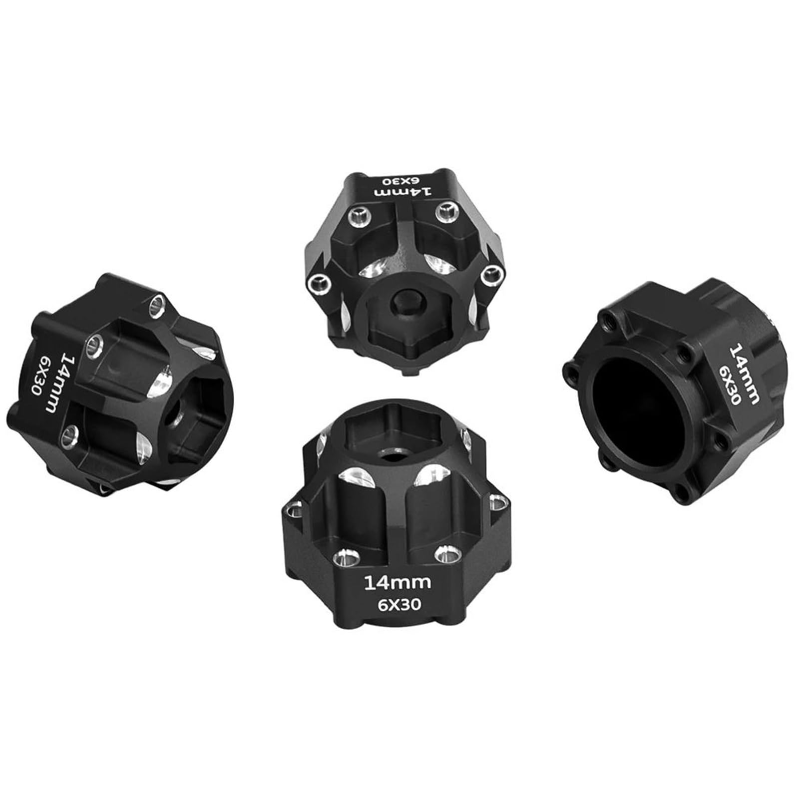 Per Proline Per Arrma Per Senton Per Granite 1/10 Rc Auto Telecomando In Alluminio 4 Pezzi Da 6x30 A 14Mm Adattatore Esagonale Aggiornamento Parti Componenti Modelli RC