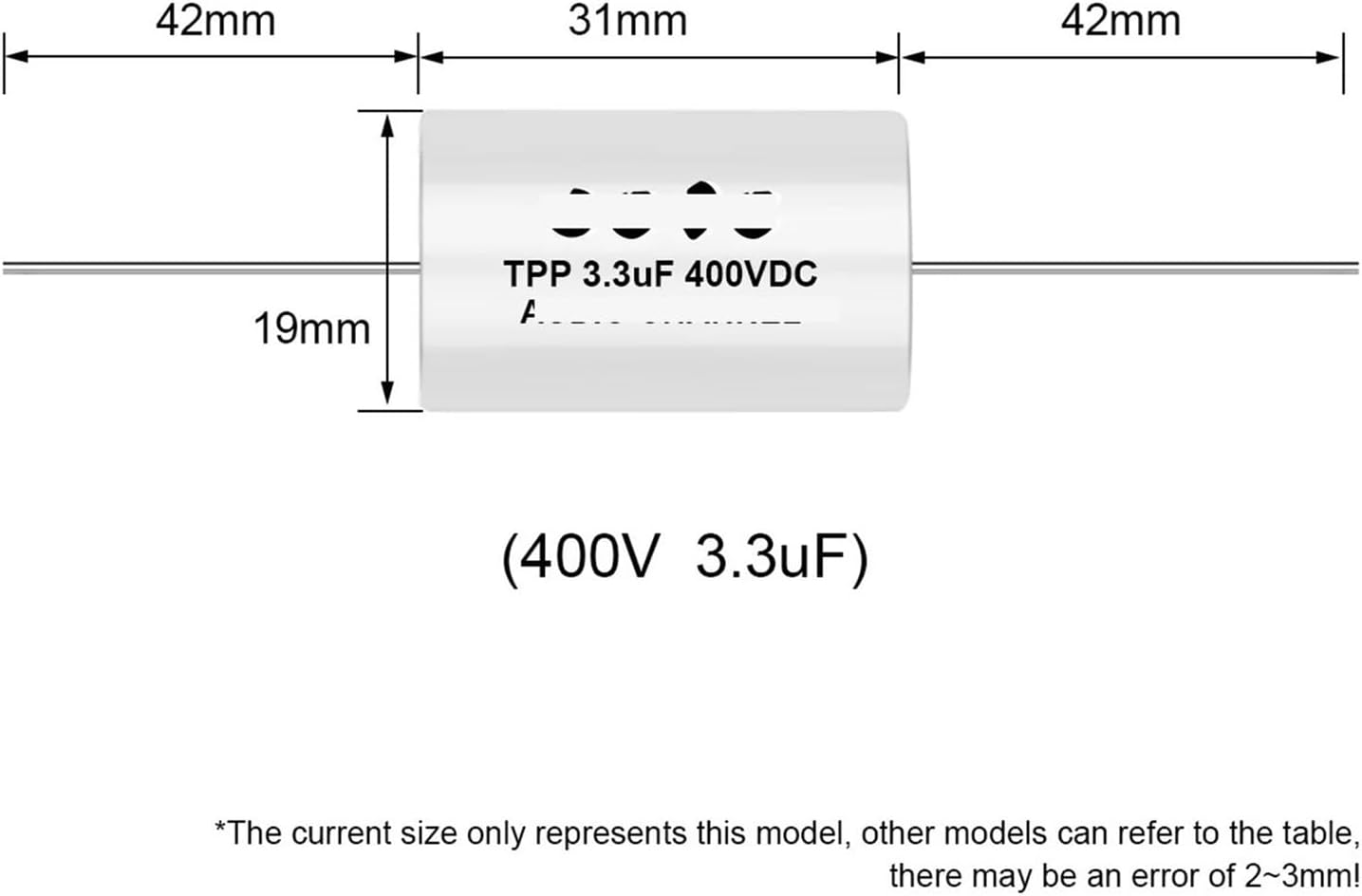 2 Pack Audio Amplifier Capacitors MXP Polypropylene Crossover 400V 1.5UF 2.2UF 3.3UF 4.7UF 10UF for Filter Amplifier Audio(1.5UF 400V)