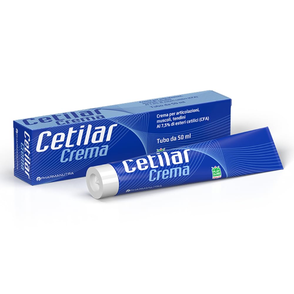 Cetilar Crema, Formula a base di esteri cetilici (CFA, 7,5%) ad azione locale, Coadiuva il massaggio per il benessere di Articolazioni, Muscoli e Tendini, Uso topico, 50 ml, Pharmanutra 50 ml (confezione da 1)
