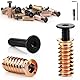 TXXATX 24 Stück M6 Schrauben Enthalten M6x20 mm Flachkopfschrauben M6x15 mm Gewindehülsen für Holz Einschraubmuttern mit Sechskantschlüssel Sechskant-Bit H4 für DIY Holzmöbel Verbindungen