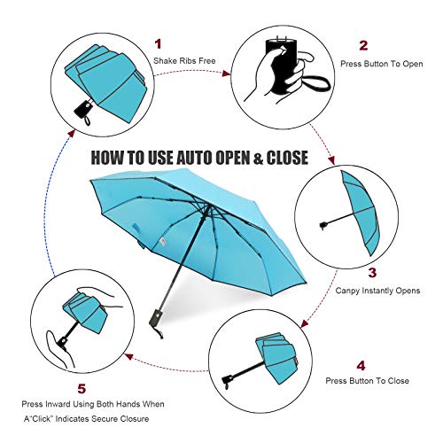 image for Factory Outlet - IXINU Automatic Open Close Portable Lightweight Trave