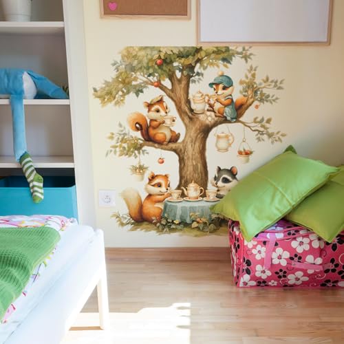 Vinilo Decorativo Achang Ardilla y Mapache para Pared miniatura 5