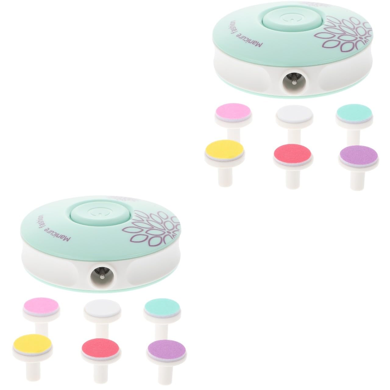 Abaodam 2 Piezas Uñas eléctricas herramientas para uñas cepillo para biberones cuidado personal nail clippers kit de taladro de uñas juego de uñas pulidor de uñas de bebé adulto clavo