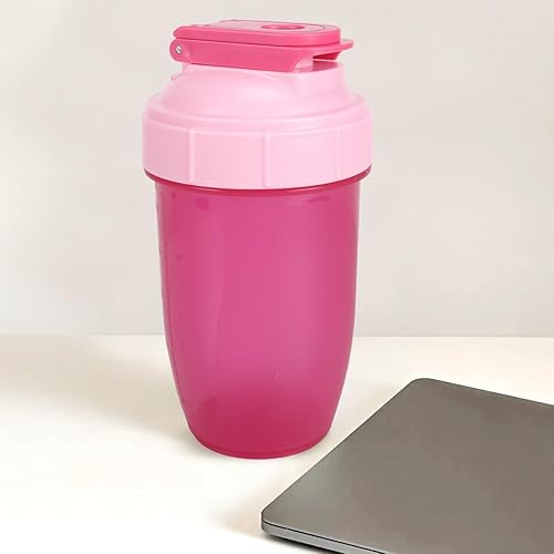 Miniatura 6 de D.Y.A Botella agitadora de 16 onzas, a prueba de fugas, para batidos de proteínas, botella agitadora para preentrenamiento y viajes, sin BPA y