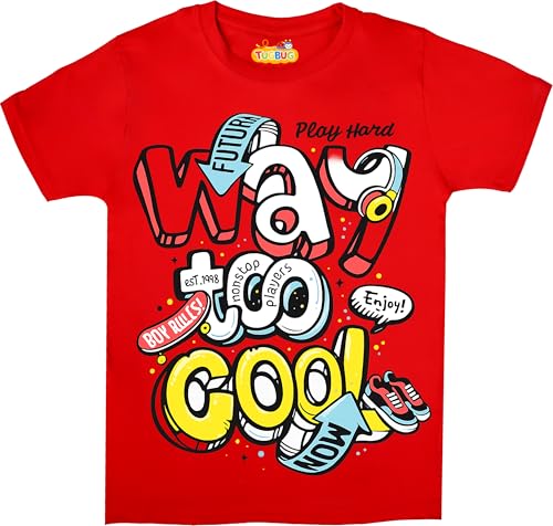 Image of Boys Regular Fit Soft Cotton T-Shirts Pack of 5 |Soft Cotton Breathable Fabric |Half Sleeve Round Neck Multicolored |T-Shirts for Kids