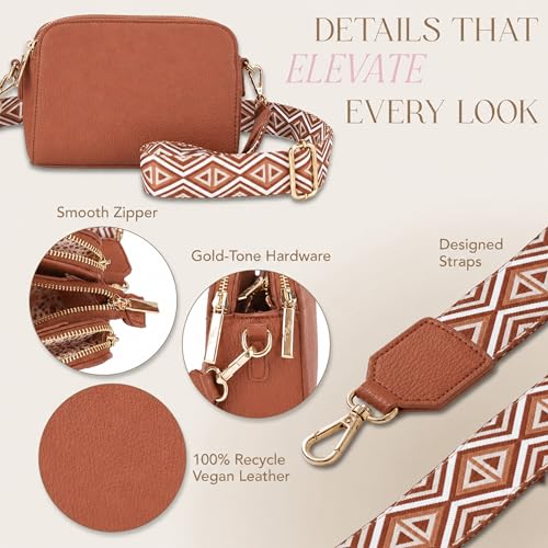 Image of Mali+Lili Crossbody Bag for Women Shoulder Bag for Women with Web Strap Camera Bag Handbag for Travel, Work