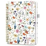Undated Weekly Planner, Weekly To Do List Notebook with Goal & Habit Tracker Organizer, A5 Weekly Planner Notebook with Spiral Binding, 6.1' x 8.2' - Floral