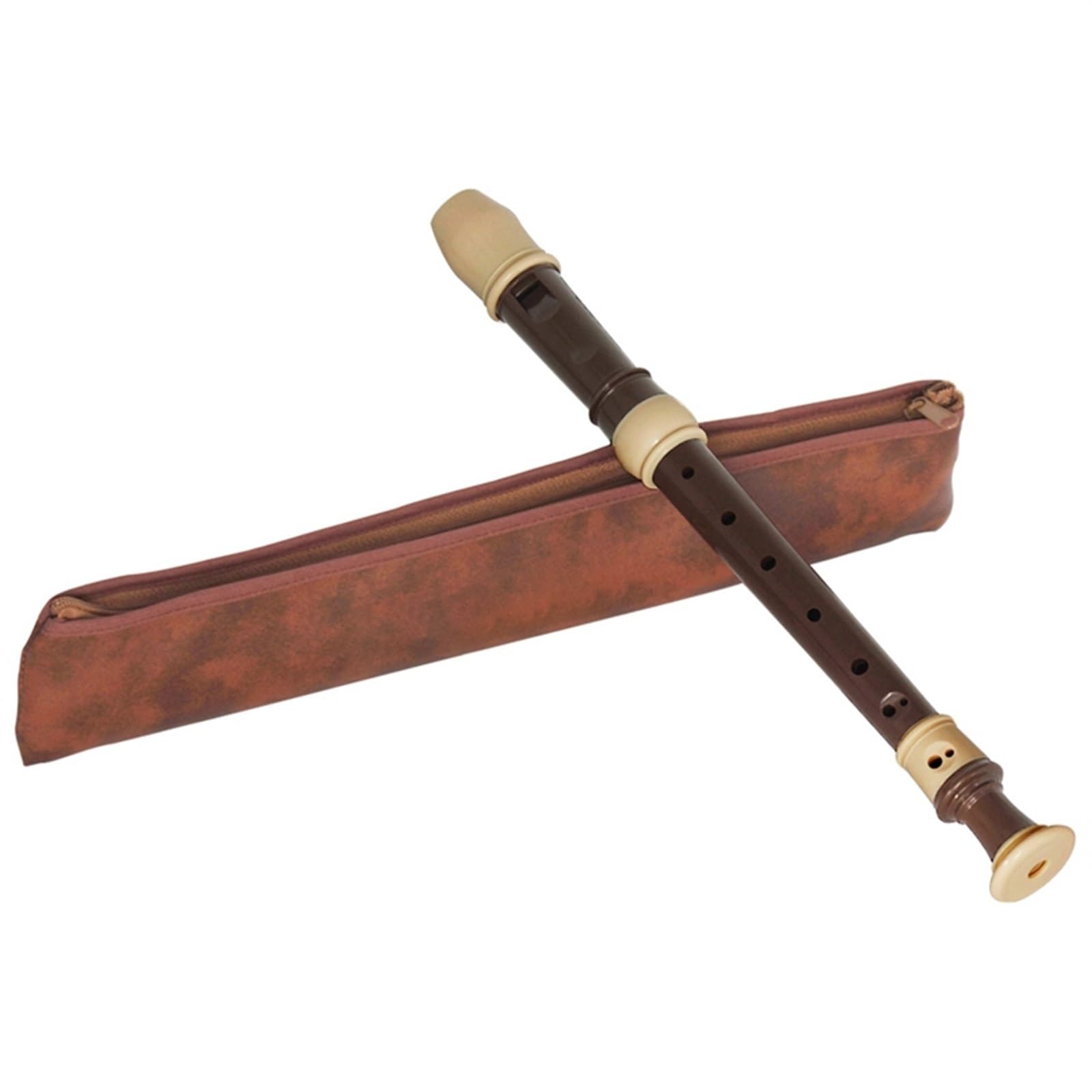 Anfänger sopranblockflöte 2Set Blockflöte Sopran Klarinette Lange Flöte Blockflöte Fingersatz Musical (Schwarz & Braun)