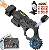 Auosxny Metal Fidget Gun for Adults, Alloy Metal Decompression Toy,with 3 Shells and 20 Bullets, Age 14+， Best Steel Mini Toy Gift for Men(Black)