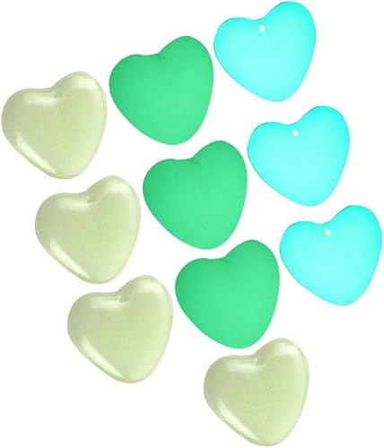 Miniatura 5 de HEALLILY Piedras de corazón que brillan en la oscuridad, piedras brillantes para pasarelas, caminos, patio, césped, jardín zen, decoración de