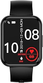 ساعة ذكية تشويتيك بشاشة تعمل باللمس 1.91 بوصة لمراقبة الصحة والحياة، تصميم مستطيل أسود