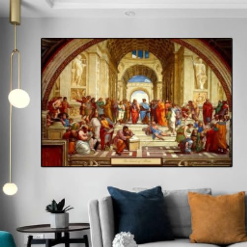 Décoration de chambre Ecole d'Athènes ytonghao pour remplacer les murs blancs vides
