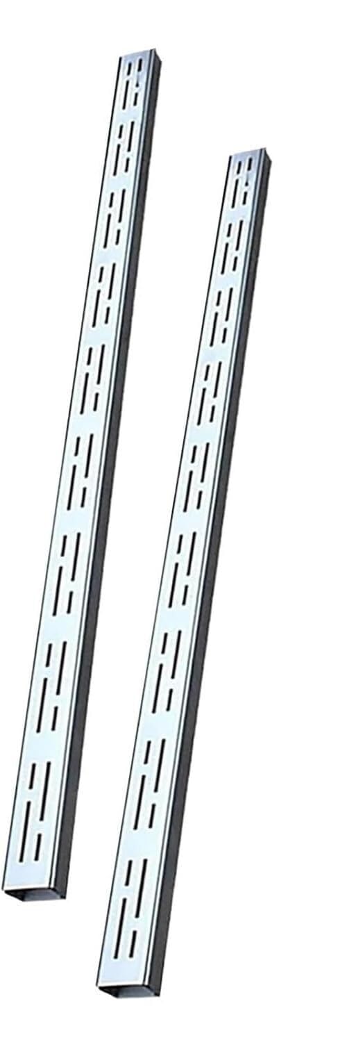 SUS Concrete Drainage Channel Driveway - Low Profile Trench Drain Set with Metal Grate(2 Pcs 7x3cm)