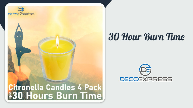 Candele Alla Citronella Anti-Zanzare - Set Da 2 Con 35 Ore Di Autonomia