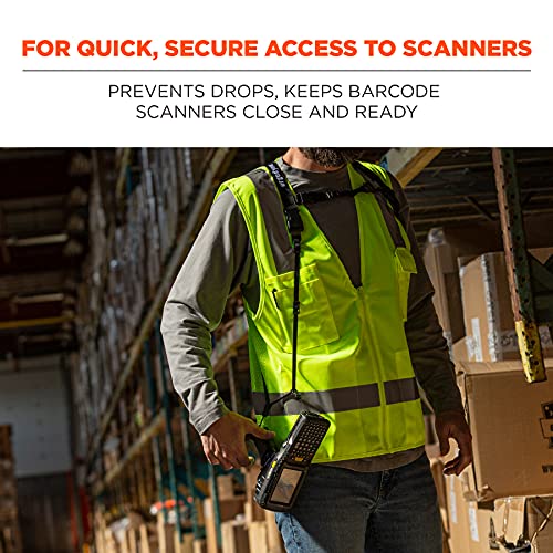 Ergodyne Squids 3132 Barcode Scanner Harness, Large , Black #TOP1